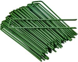 U-vormige tuinpennen voor het vastzetten van grasmatten, onkruidbestrijdingsmembranen en netten - 15 cm, 40 stuks