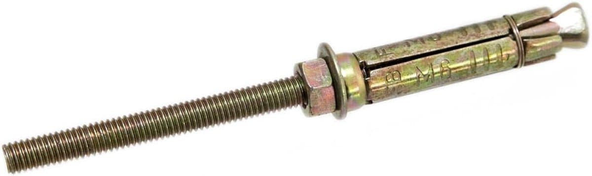 Mouw Anker Bout - Keilbout M6 - Zware Machines Bevestigen - Roestbestendig Staal - M6 x 105mm - Geel — afbeelding 1