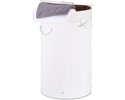 Bamboe wasmand - ruimtebesparend - 1 stuk - wit