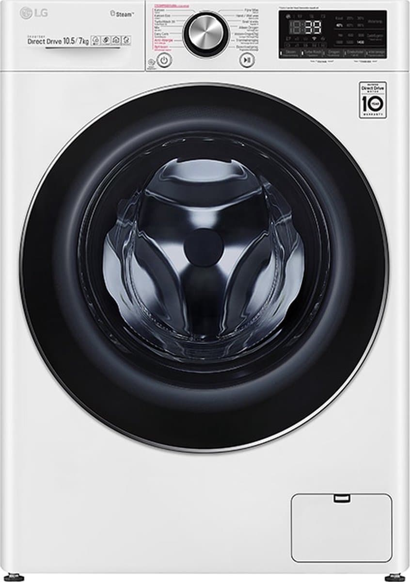 LG F4DV910H2E Was-droog combinatie 10.5kg / 7kg met TurboWash 360 Perfect schoon in 39 minuten | Slimme AI DD™ motor herkent je kleding | E | Minder strijken door stoom — afbeelding 1