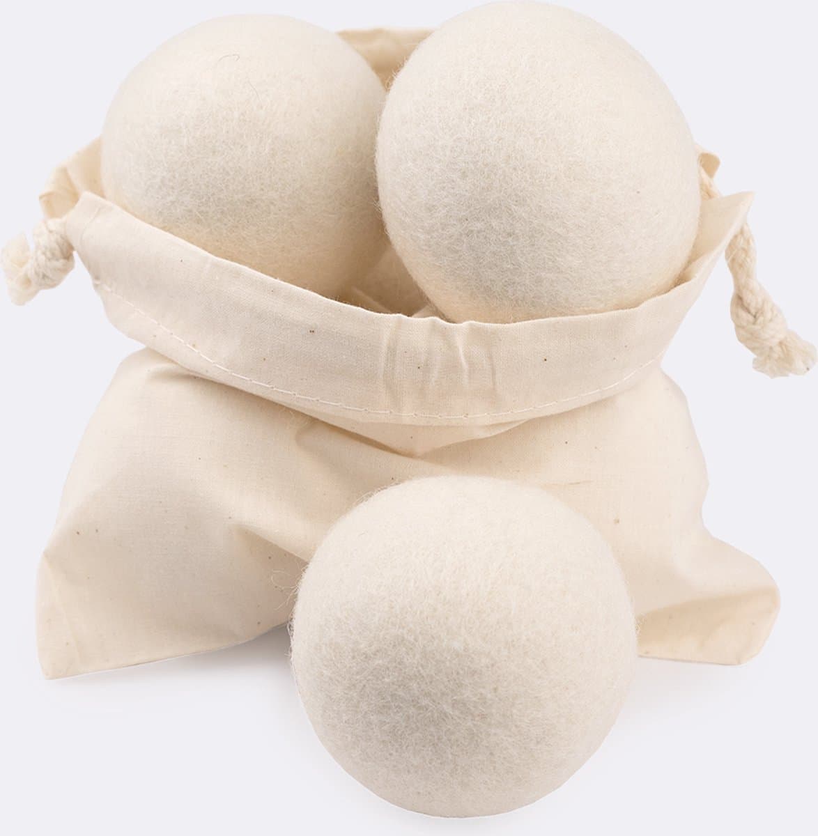 Drogerballen 100% wol - 6 stuks - Wasdrogerballen - Wasbollen - Duurzaam - Gratis opbergzak — afbeelding 1