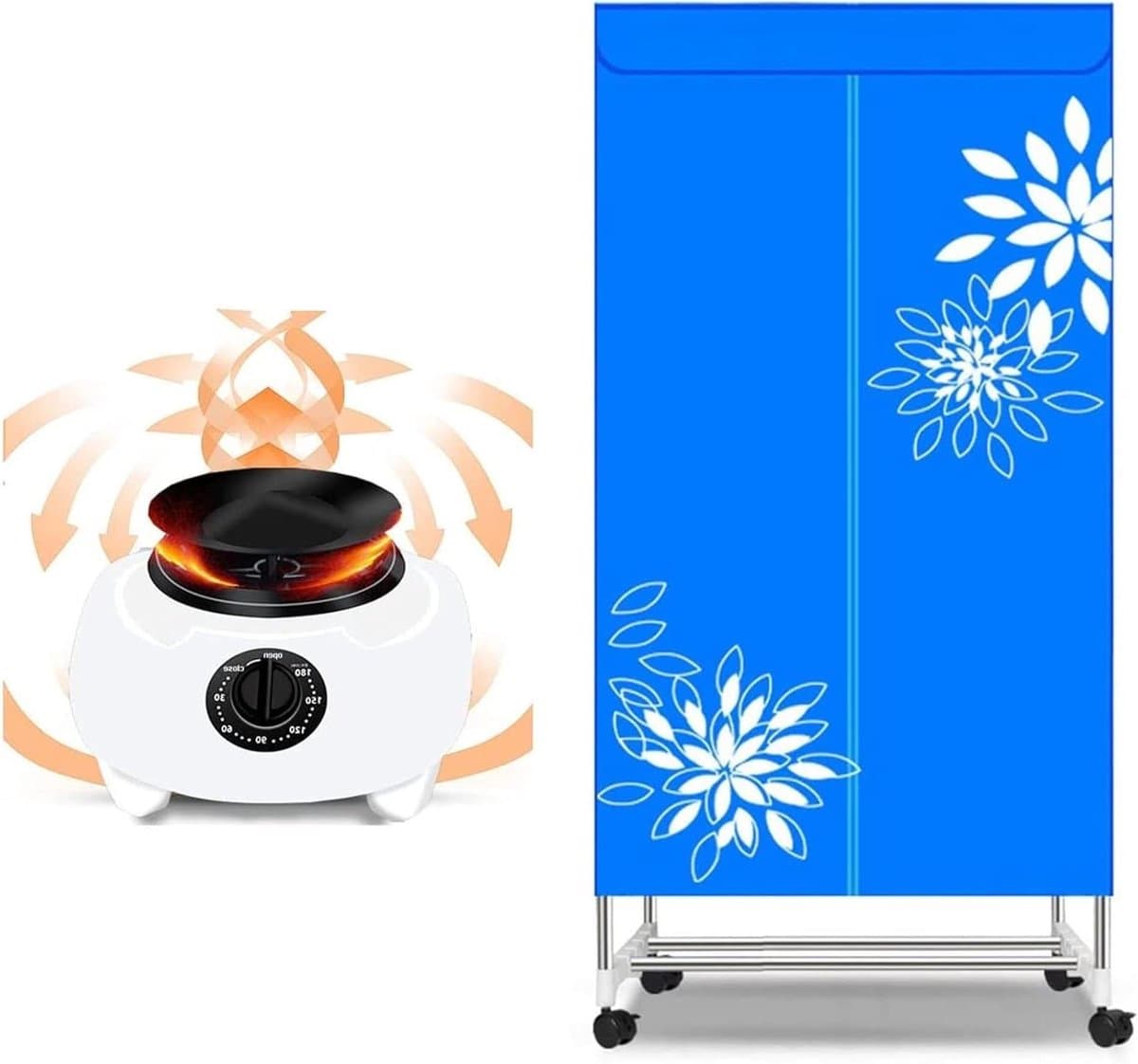 Droogmolen met lucht - Kledingdroger - Snel kleding drogen - Energie-efficiënt model - 15 kg capaciteit - Blauw — afbeelding 1