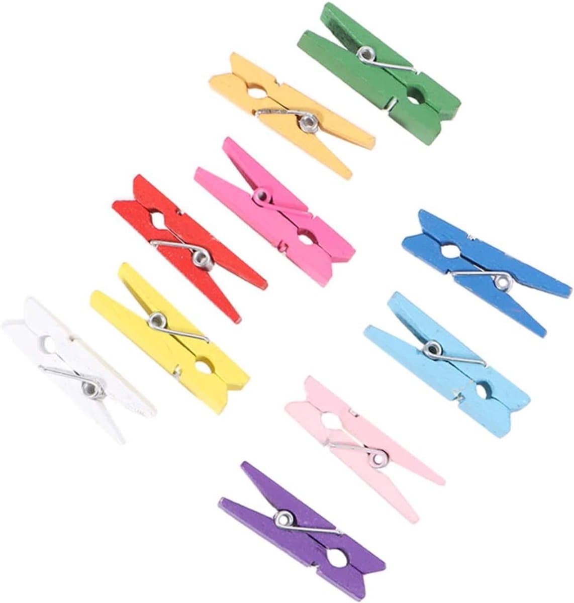 Mini Houten Knijpers - Kleine Clips - Foto's Ophangen - Natuurlijk Hout - 30 Stuks - Pastel Kleuren — afbeelding 1