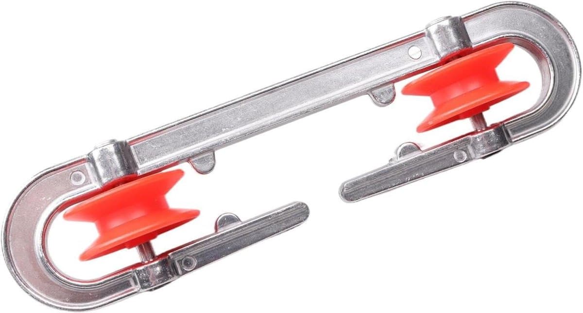 Waslijnkatrol - Waslijnspanner - Was Drogen - Weerbestendig Metaal - 18.5 cm - Zilver — afbeelding 1