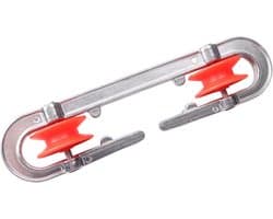 Waslijnkatrol - Waslijnspanner - Was Drogen - Weerbestendig Metaal - 18.5 cm - Zilver
