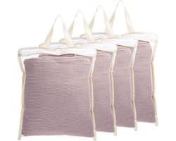 Set van 4 Kleine Wasnetjes voor Delicate Kleding - Duurzame Waszakken voor Ondergoed, Sokken en Babykleding - Ideaal voor de Wasmachine en Reizen (30 x 25 cm)