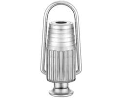 Dailygoods- Waslijnspanner Aluminium - Katrol - Waslijnbevestigingsgereedschap - Duurzaam - Voor binnen/buiten - Afmetingen 8x3,5x3 cm - Waslijn