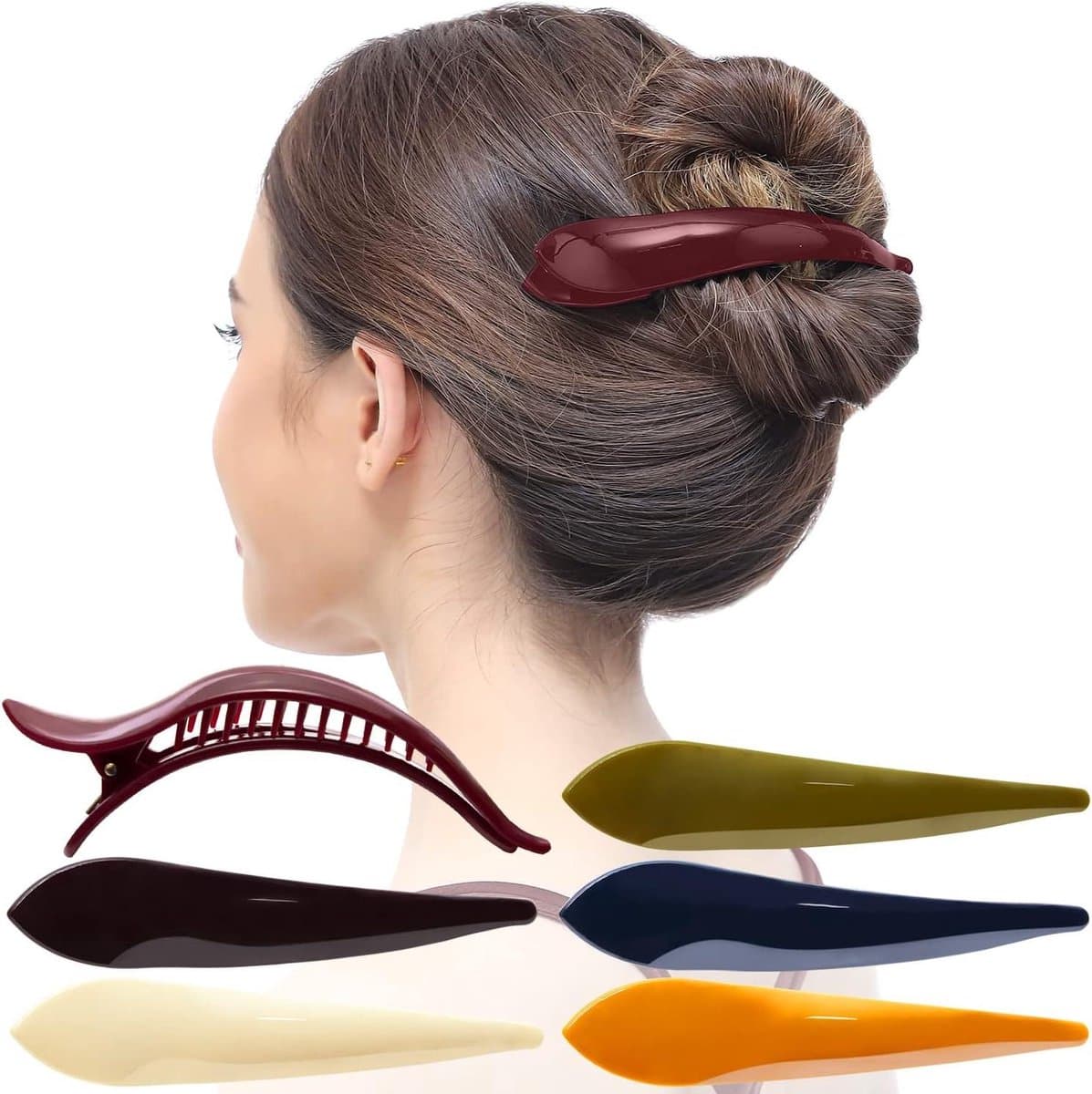 Haarspeld Klemmen - Krokodil Clips - Dagelijkse Styling - Sterke Grip - 6 Stuks Groot - Meerkleurig — afbeelding 1
