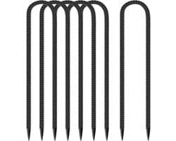 6 Stuks Grondankers 30 cm Lang, U-Haak Tent Pegs voor Beveiliging van Tent, Trampoline en Tuinpolen