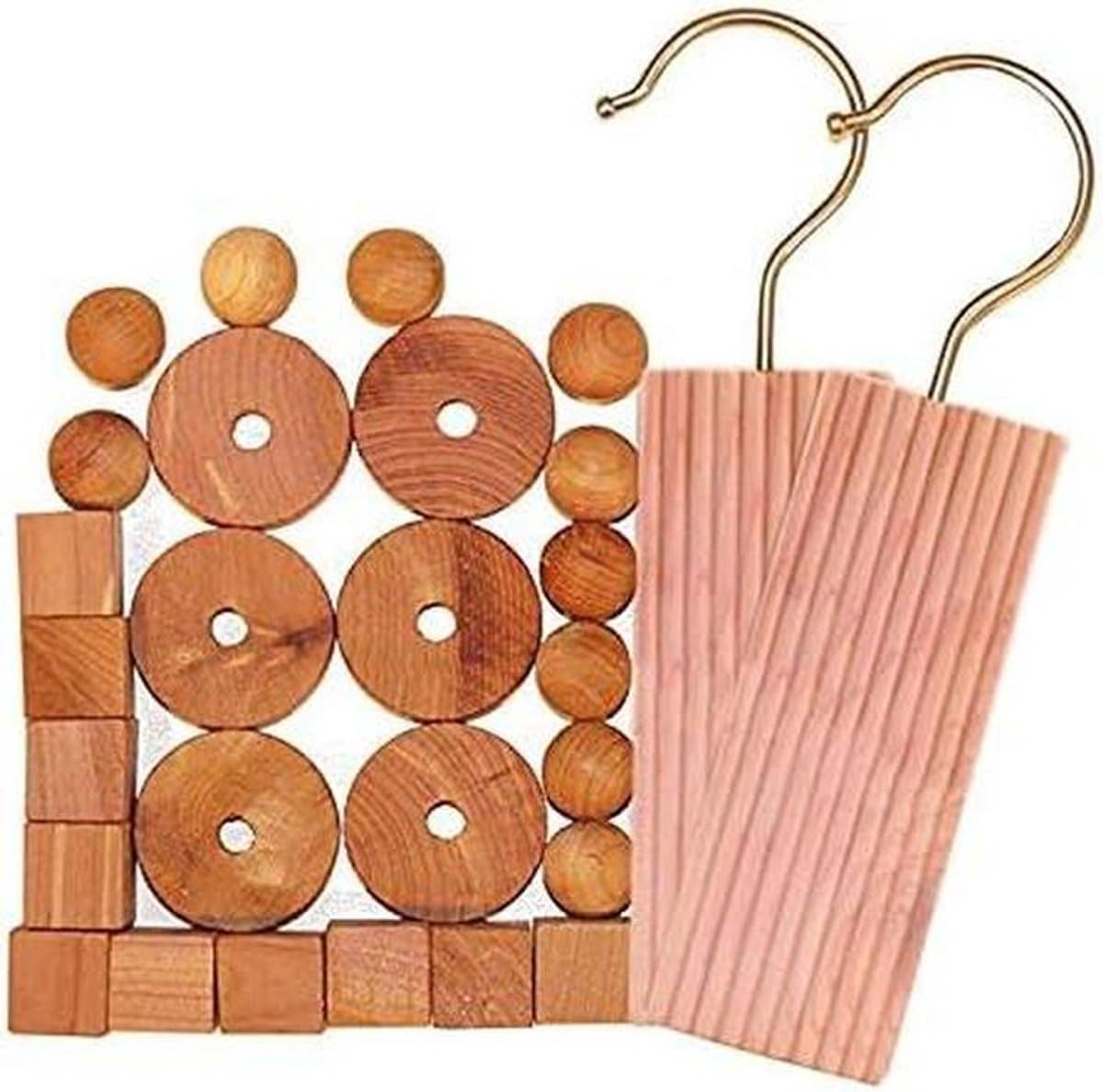 Cederhouten Mottenballen - Cederblokken Kledingbescherming - Kleding Beschermen - Natuurlijk Insectenwerend - 100 Stuks - Natuurlijk — afbeelding 1