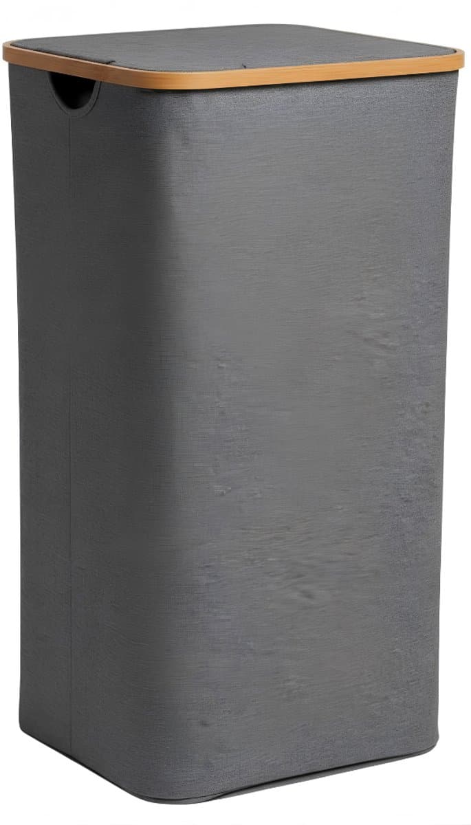 KAD® Wasmand 2 Vakken - Wasmand - Wassorteerder - Grijs - 40cm x 33cm x 70cm — afbeelding 1