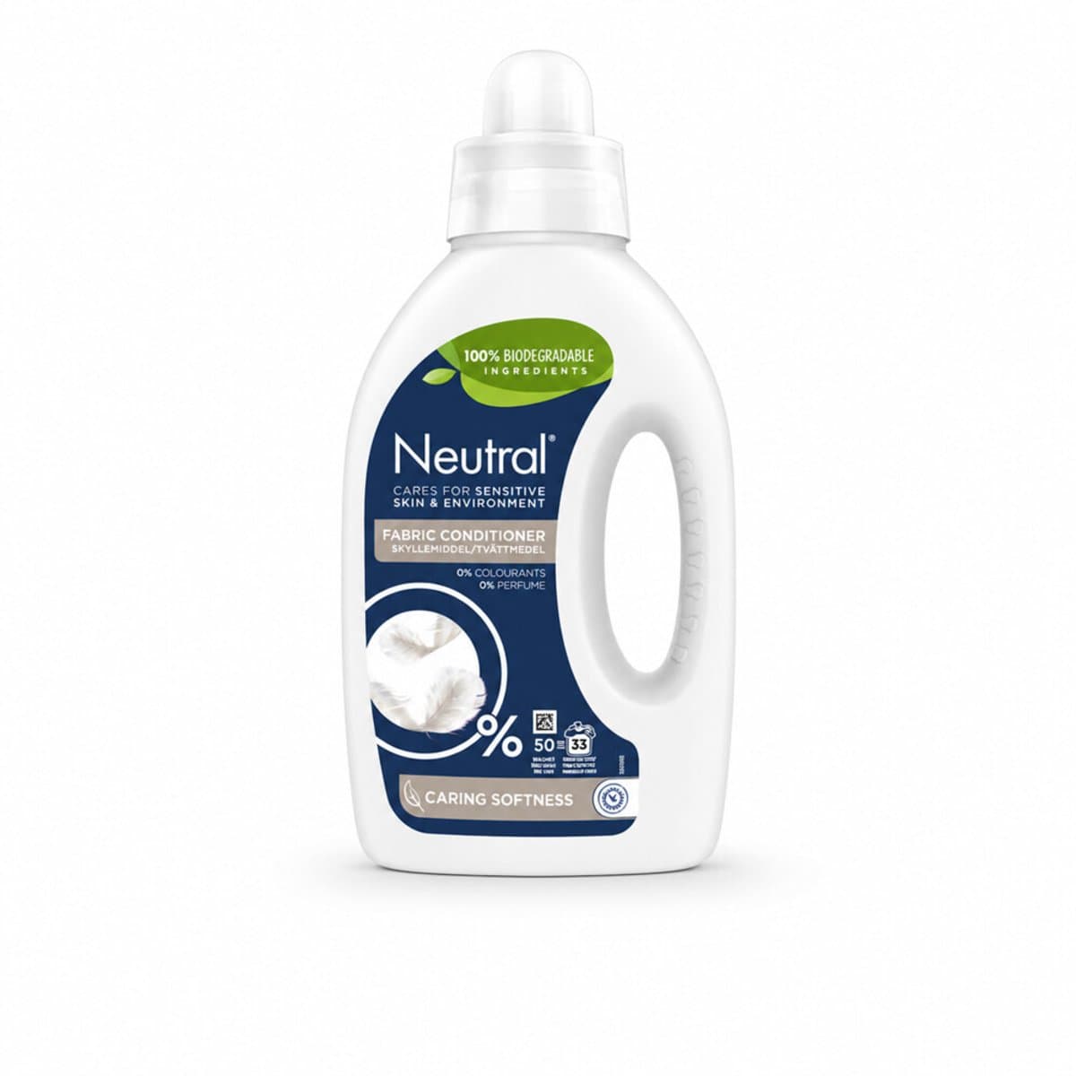 Neutral Wasverzachter 0% Parfum & 0% Kleurstof 33 Wasbeurten - 1 liter — afbeelding 1