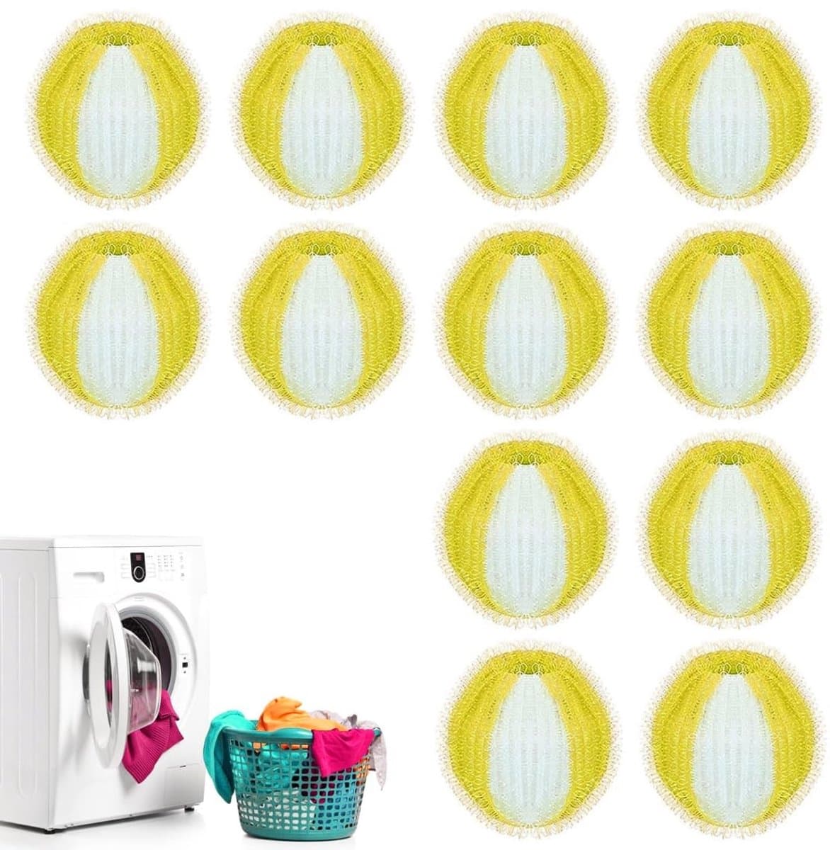 aladdien - Haarvangers Wasmachine - 12 Stuks - Pet Hair Remover - Voor Dierenharen - Effectieve Verwijdering van Haren - Geschikt voor Huishoudens -... — afbeelding 1