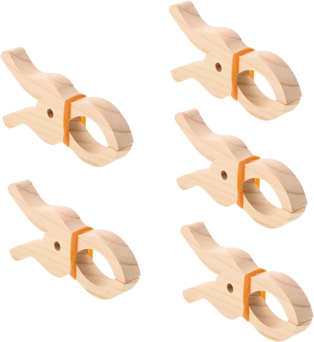 Grote houten wasknijpers, jumbo wasknijpers voor handdoeken en knutselprojecten, antislip grip en duurzame houtstructuur voor binnen en buitengebruik — afbeelding 1