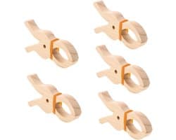 Grote houten wasknijpers, jumbo wasknijpers voor handdoeken en knutselprojecten, antislip grip en duurzame houtstructuur voor binnen en buitengebruik