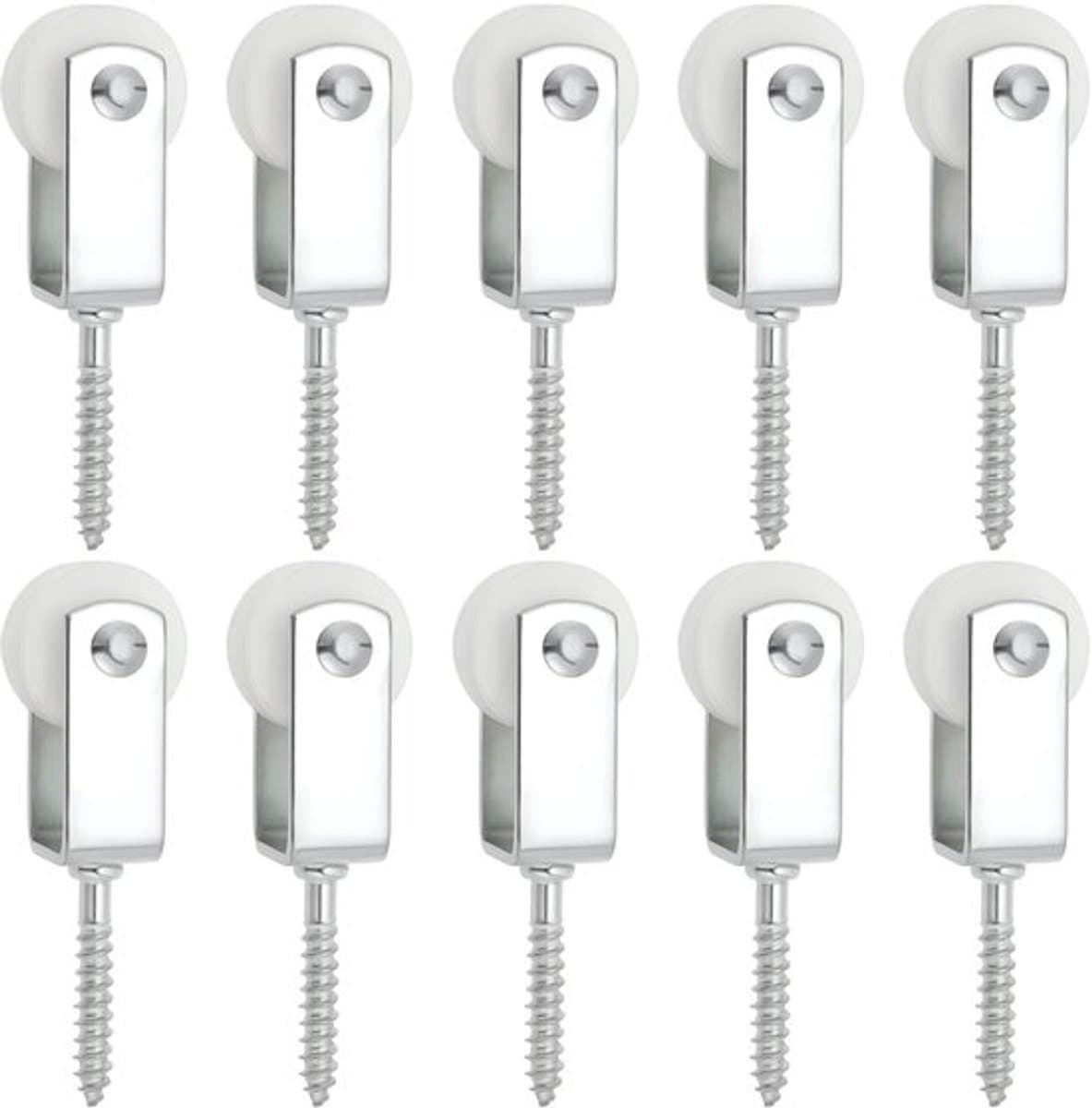 Byshayne- Katrollen 25mm - Nylon Katrollen - Takel voor Binnen - Opknoping - Compacte Montage 38x6mm - Slijtvast en Ruimtebesparend - Waslijnkatrollen — afbeelding 1