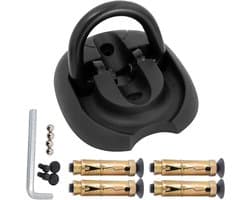 Grondanker Motor - Diefstalbeveiliging Motor - Garagevloer Beveiligen - Volledig Gelast Staal - 18.3 x 5 x 13 cm - Zwart