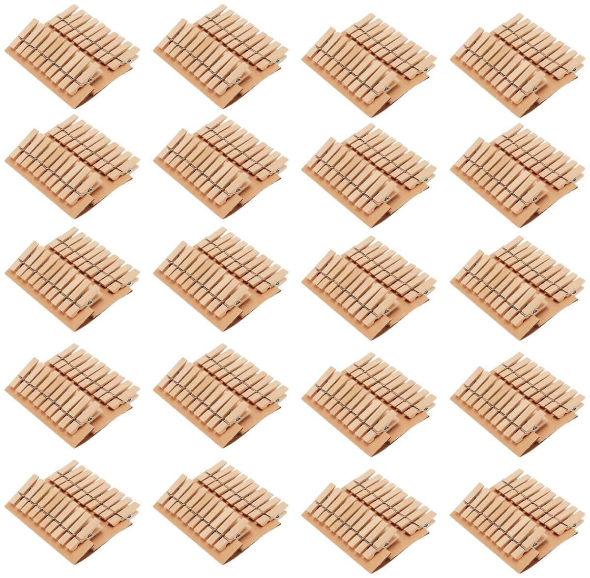 Dailygoods- Wasknijpers Mini Houten - Set van 400 - 3,5 x 0,7 cm - Voor Knutselen - Doe-het-zelf Decoratie - Betrouwbare Grip - Knutselmateriaal — afbeelding 1