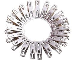 20 stuks - roestvrijstalen clips - huishoudwasknijpers, kleine clips voor het drogen van dekbedden - functionele en praktische clips - roestvrijstalen wasknijpers voor het drogen van sokken, ophangclips, wasknijpers voor zwaar gebruik, metalen clips — afbeelding 1