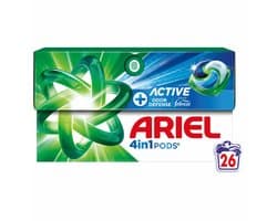 Ariel 4in1 Wasmiddel Pods Actieve Geurbestrijding - 26 stuks
