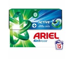Ariel 4in1 Wasmiddel Pods Actieve Geurbestrijding - 15 stuks