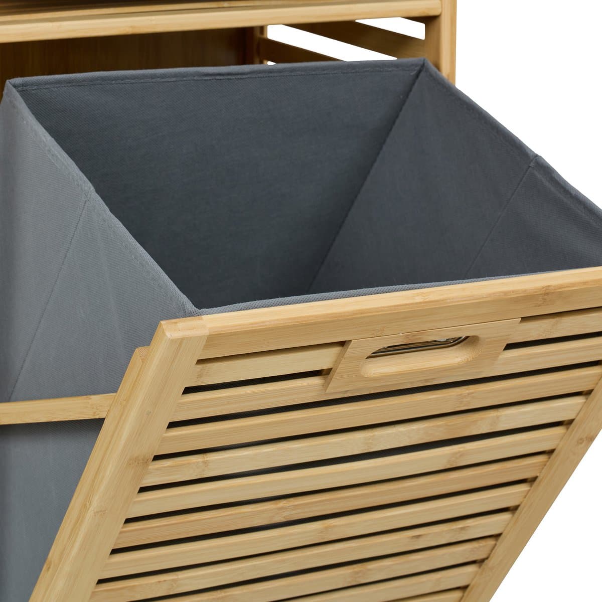 Wasmand rek - 30 liter - 120x40x33 cm - bamboe — afbeelding 1
