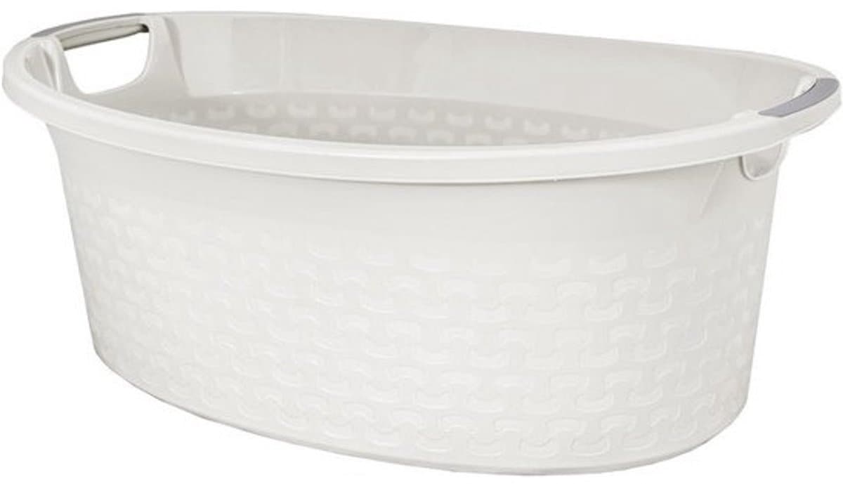 Ovale wasmand - Katoenlook - 60 liter - Stevige wasmand - Met handvatten — afbeelding 1