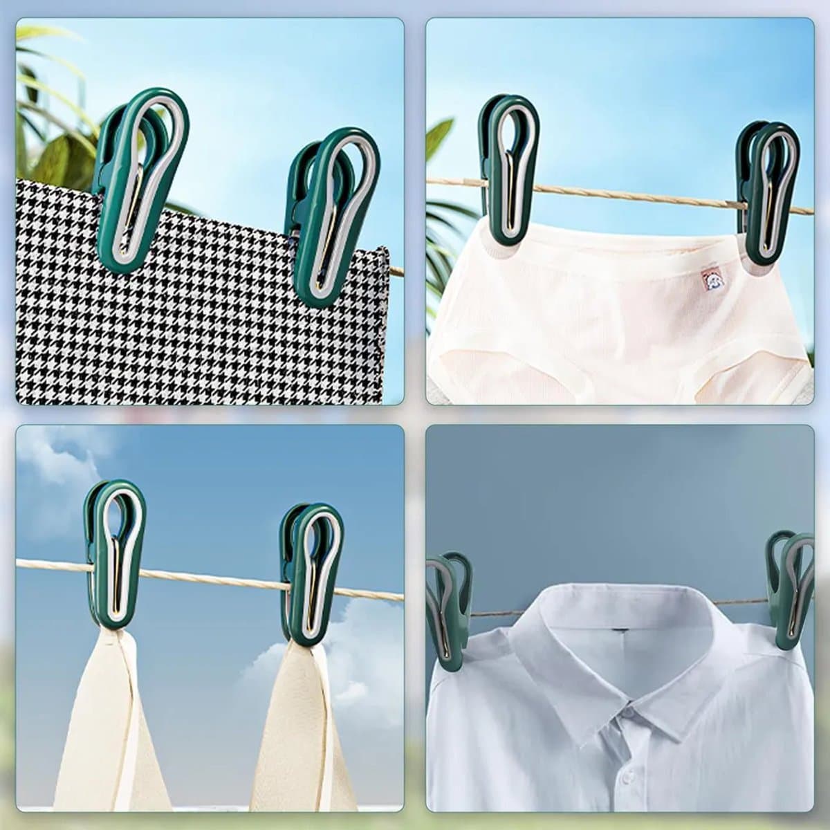 Wasknijpers, verpakking van 24 stuks, chipsclips, zakclips, mini fotoclips, chipsclips, zakclips, voedselclips, wasknijpers — afbeelding 1