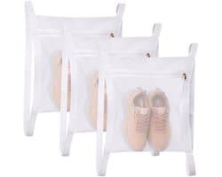 3-delige droogzakken voor sneakers, netzakken voor schoenendrogers, netzakken voor het wassen en drogen van sneakers in de droger, grote netzakken voor wasgoed met rits en riem, past op de meeste drogerdeuren, 40 x 35 cm — afbeelding 1