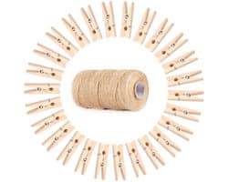 Set van 100 Mini Houten Wasknijpers – 2,5 cm DIY Clips voor Foto’s, Cadeauzakjes en Creatieve Projecten