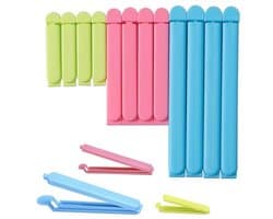 Herbruikbare Voedselzak Clips, Zakafsluiters voor Snacks, 12 Stuks in Meerdere Maten — afbeelding 1