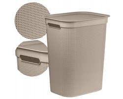 Rotho BRISEN 50L wasmand met deksel - beige kunststof