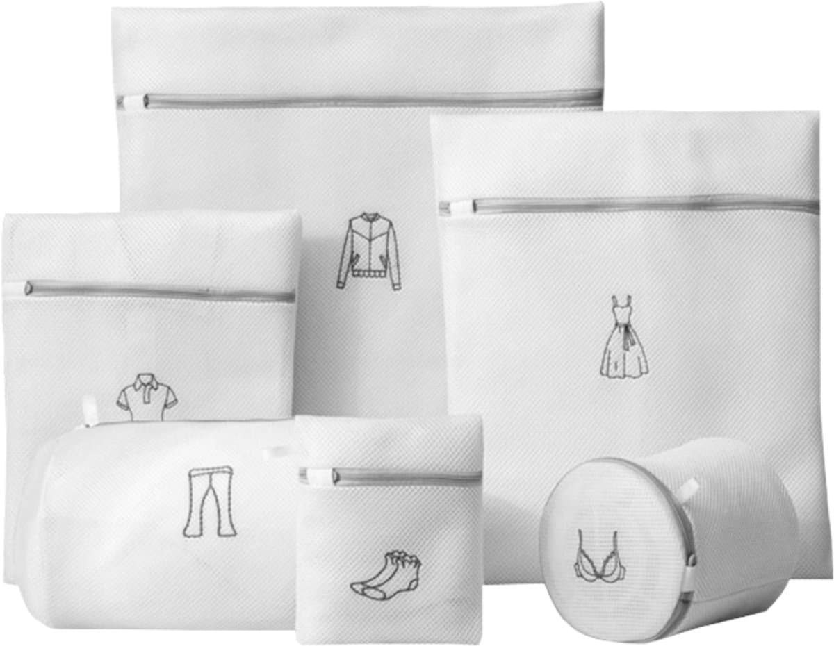 House of Husk Waszakken - Wasnetten - Set van 6 - Bescherm je Wasgoed en Wasmachine - Wit — afbeelding 1