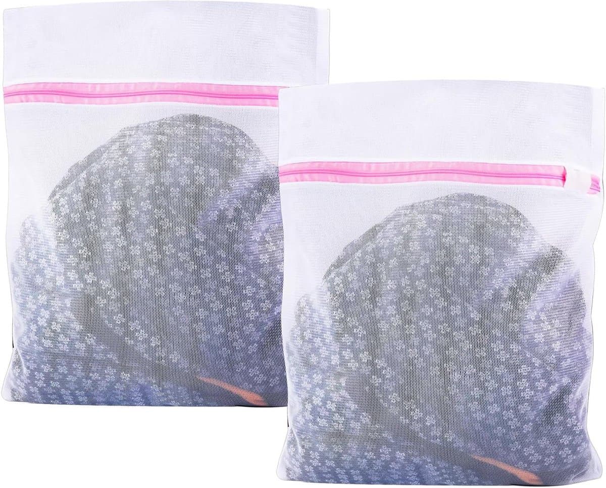 Waszak 2 stuks met ritssluiting - Beha, Reizen, Schoenen, Sokken, Ondergoed, Babykleding - Roze — afbeelding 1