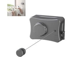 16.7 Foot Retractable Non-sagging Clothesline Wall Mounted Stainless Steel Drying Line for Outdoor Indoor