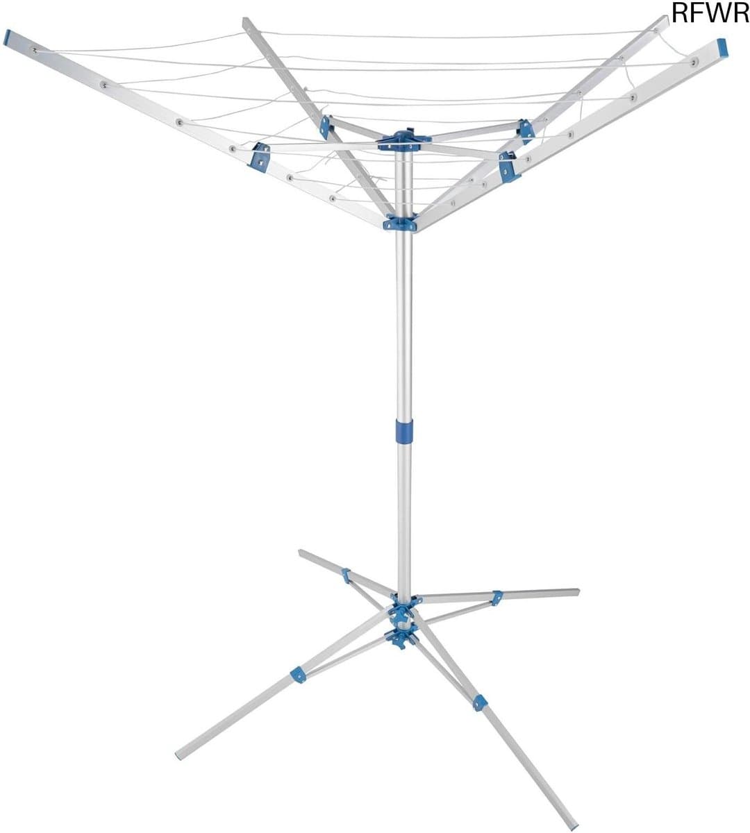 RFWR® Aluminium Droogmolen met 4 Draagarmen - Traploos in Hoogte Verstelbaar - Ruimtebesparend en Stabiel — afbeelding 1