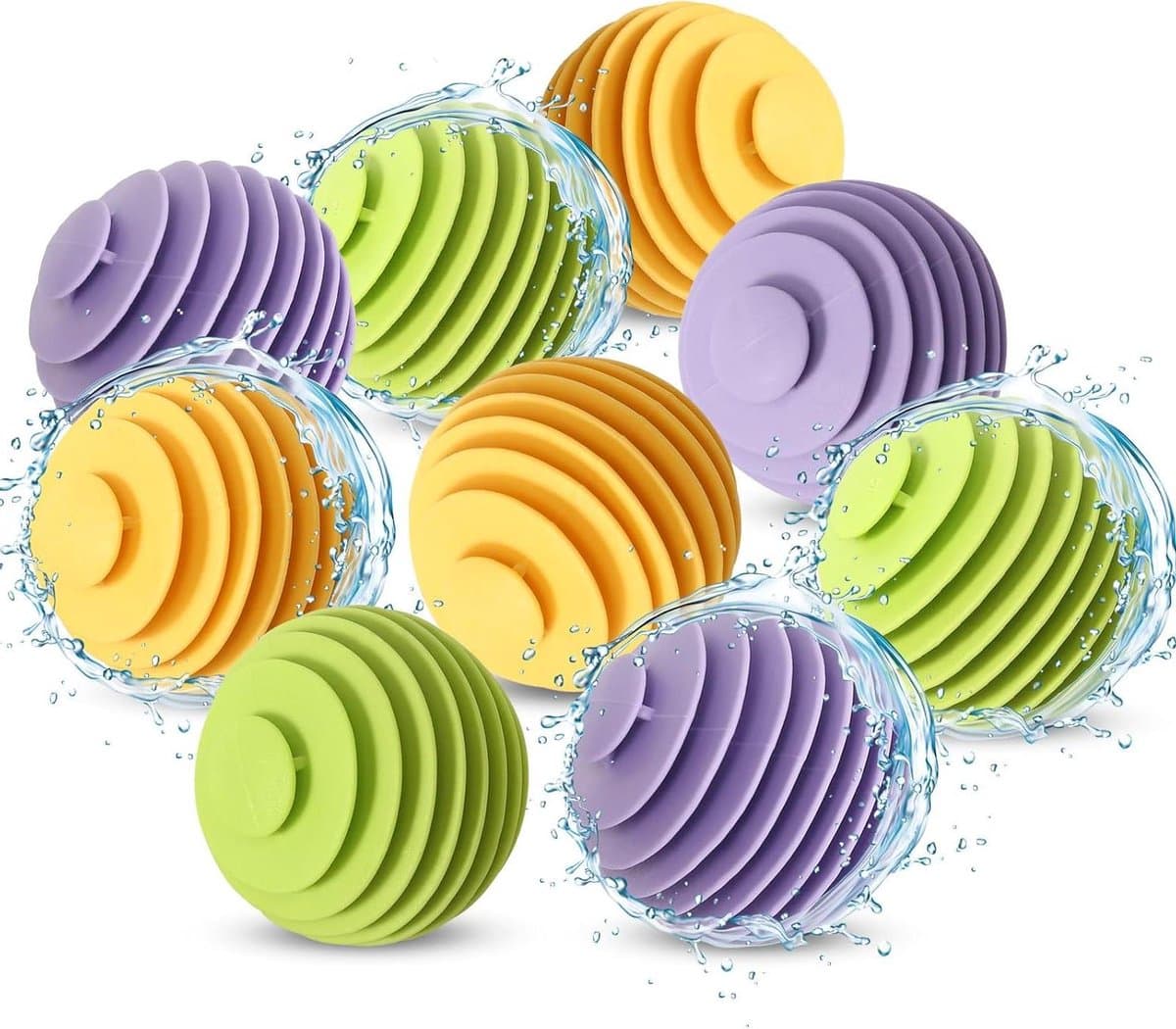 Droogballen Set - 9 stuks herbruikbare wasdrogerballen voor wasdroger met anti-beperkingseffect. Makkelijk te gebruiken in wasmachine en droger. Geschikt voor alle stoffen. — afbeelding 1