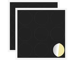 vidaXL - Zelfklevende - schroefcover - 2 - pcs - Zwart - Ø - 20 - x - 0,5 - mm