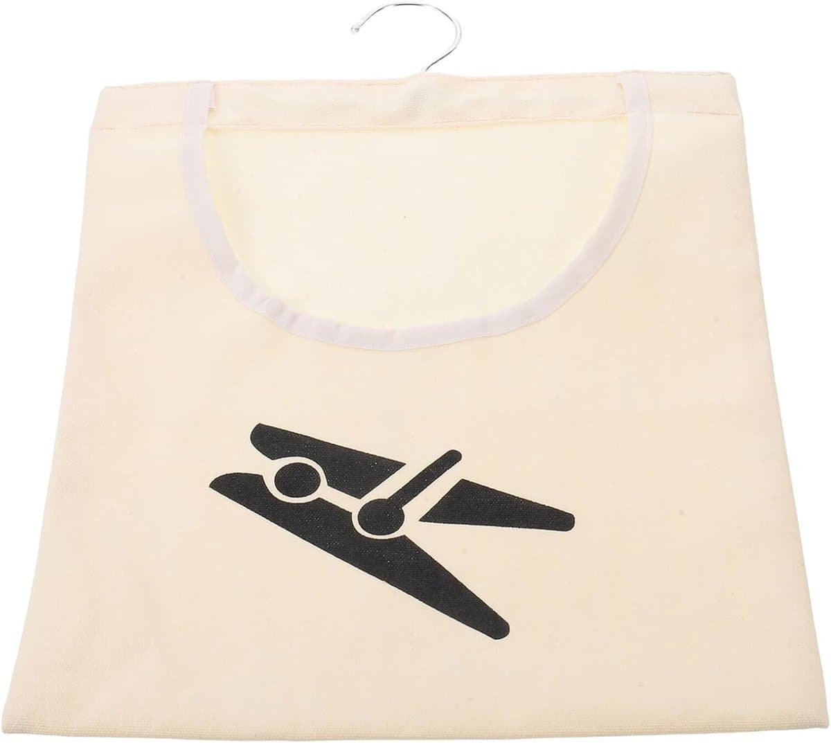 Wasknijper Organizer Tas - Opberger Kledingknijpers - Kleding Sorteren - Met Ophanghaken - 35.7 x 26.1 cm - Beige — afbeelding 1