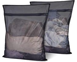 Waszak voor wasmachine - 3 stuks - waszak met ritssluiting - beha - sokken - ondergoed - babykleding - hemd - trui - 60 x 80 cm