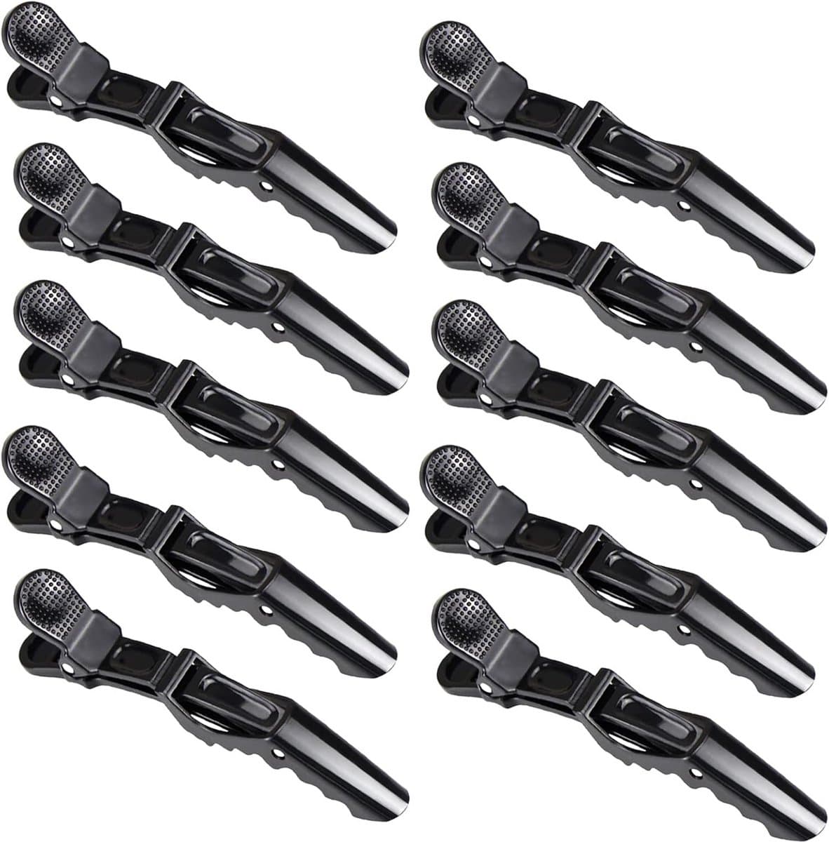 12 Zwarte Styling Haarklemmen Professionele Kappersclips voor Haarverdeling — afbeelding 1