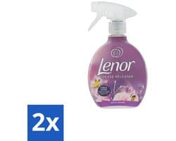 Lenor – Crease Releaser Spray – Love Exotic Bloom – Kreukverwijderaar & Textielverfrisser – 500 ml - Voordeelverpakking - 2 stuks