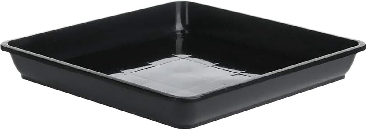 Vierkante lekbak - Opvangbak schaal - Water opvang - Binnen en buiten - 35 cm - Zwart — afbeelding 1