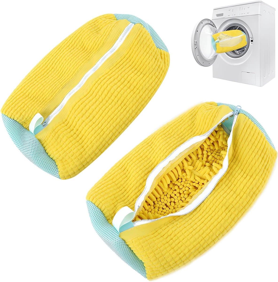 Schoen Waszak Set voor Wasmachine, 360° Reinigende Schoenenzak met Rits voor Sneakers en Trainers — afbeelding 1