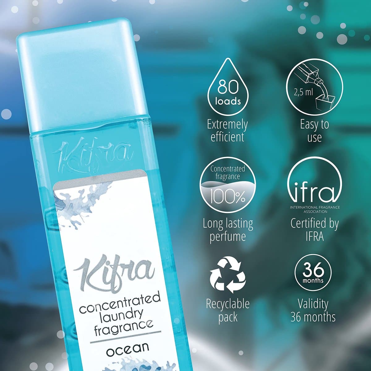 SnelShoppen - Krachtige Geconcentreerde Wasserij Geur 200ml - Ocean Fragrance voor 80 Wascycli - Ideaal voor Kleding, Beddengoed en Huishoudtextiel — afbeelding 1