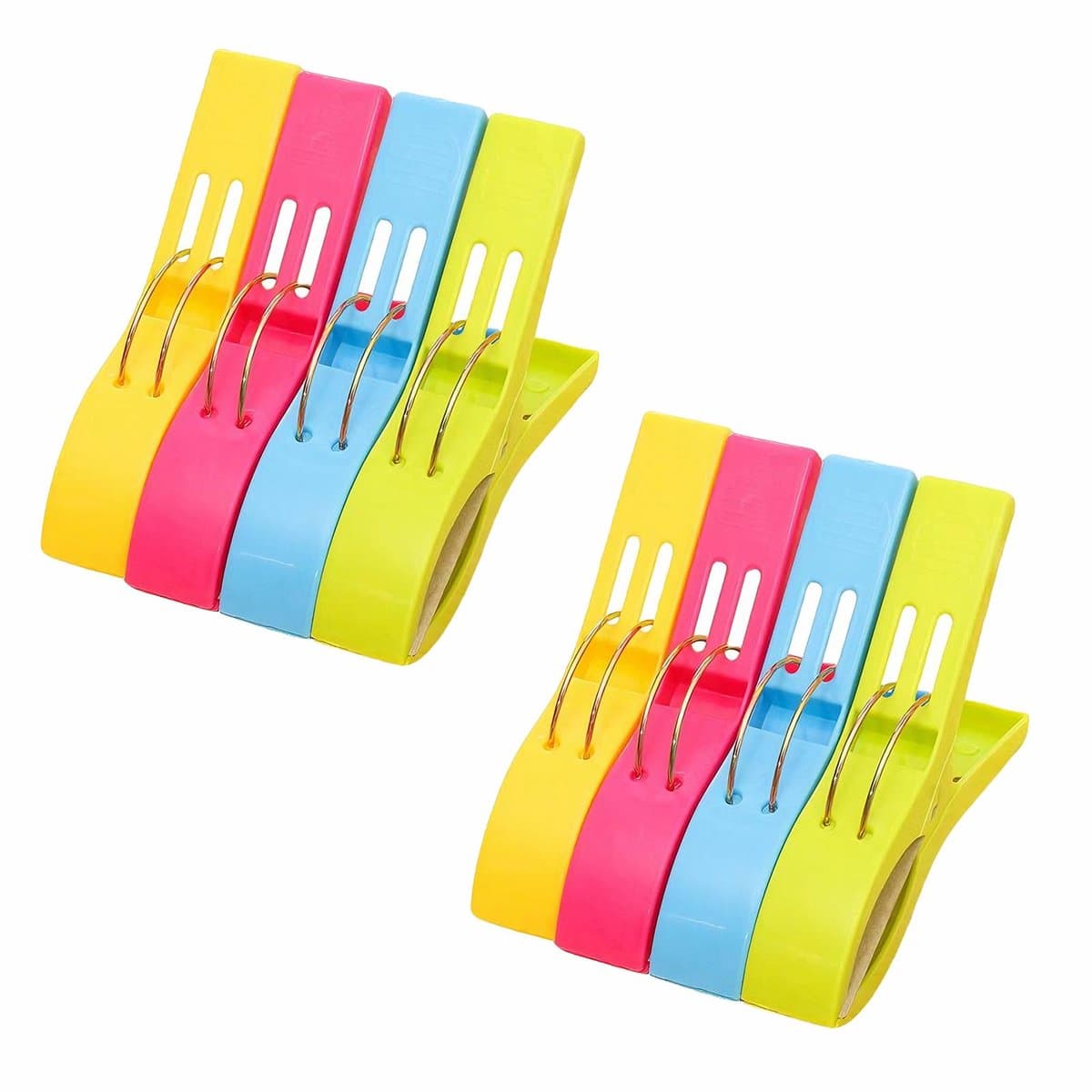 Dailygoods - 8 Stuks Grote Kledingdroogclips - Perfect voor Wasgoed en Strandhanddoeken — afbeelding 1