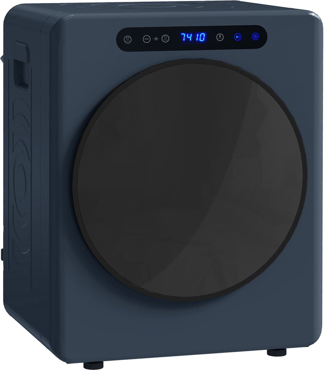 ECTEATOY® Wasdroger 5 kg - Luchtafvoerdroger met RVS Trommel - 1000W - Vrijstaand & Stapelbaar - Timer & Kinderslot - Blauw — afbeelding 1