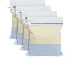 Set van 4 wasnetten voor wasmachine met verborgen ritssluitingen, robuust en duurzaam, waszak voor overhemden, beha's, sokken, ondergoed, babykleding (30 x 40 cm)