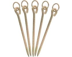 Hondenanker met Oog - Grondpen Anker - Veilig Vastzetten - Weerbestendige Constructie - 23 cm Lengte - Goudkleurig