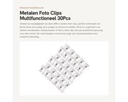 Metalen Foto Clips - Multifunctioneel - 30Pcs - Roestvrij staal - Kleding Hangers - Ideaal voor sokken, handdoeken en foto's